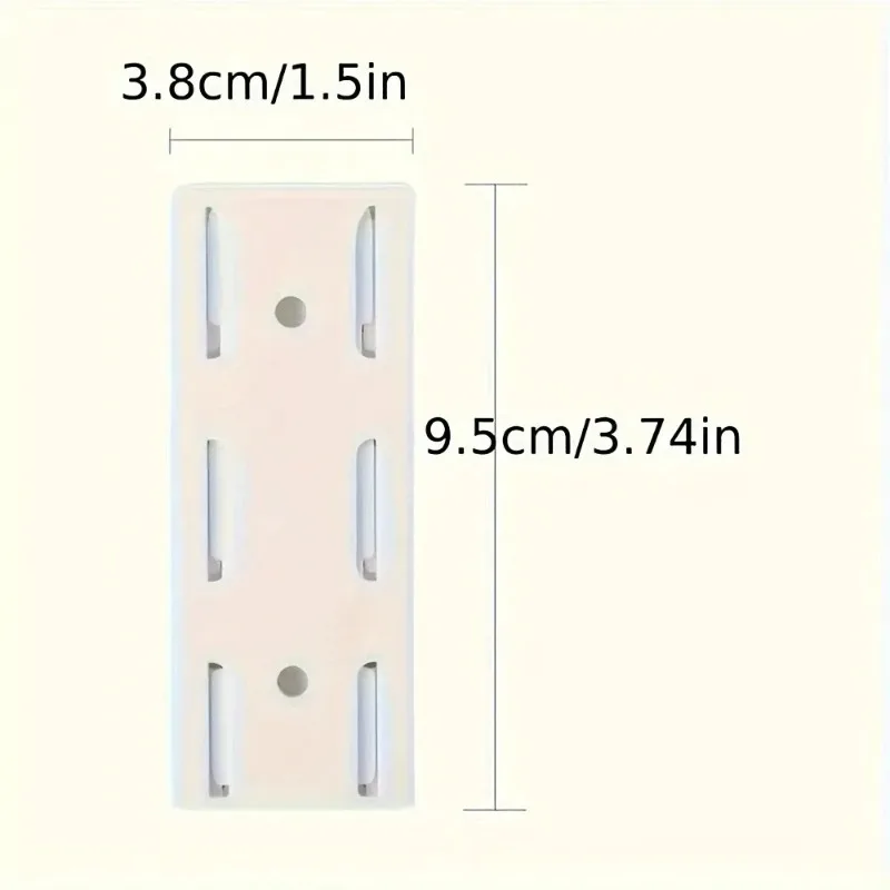 8pcs Wall Mounted Self Adhesive Power Strip Fixer Removable Cable Organizer Desktop Socket Holder for Office Home