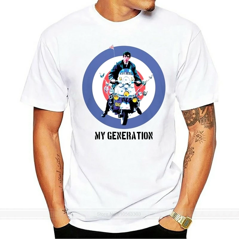 My Generation Mod Scooter Men's T-Shirt - Jam Unisex The Who Quadrophenia Cartoon T Shirt Men Short Sleeve New Classic Tshirt