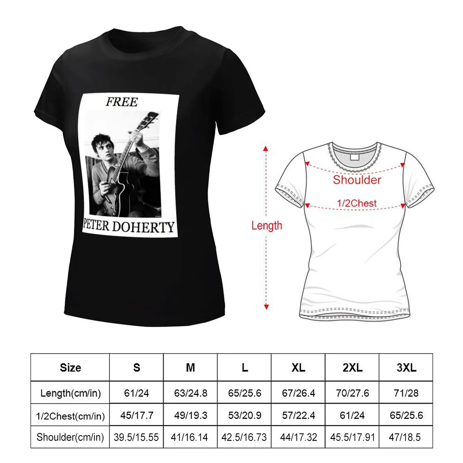 Free Peter Doherty T-Shirt cute clothes cute tops oversized aesthetic clothes white t shirts for Women