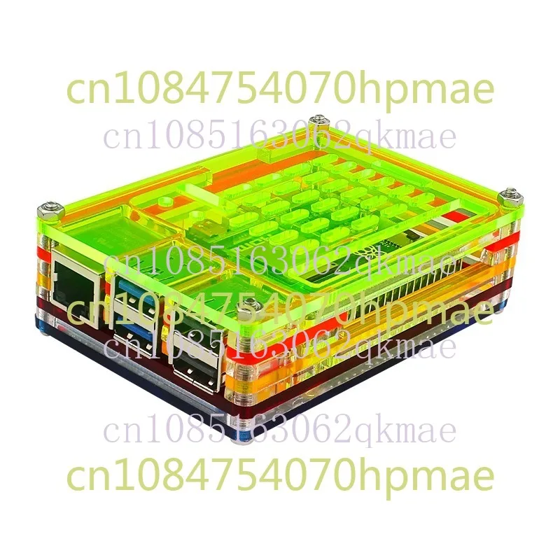 

Acrylic Shell Raspberry Pi5 Multi-Layer Protective Shell Compatible with Active Cooler