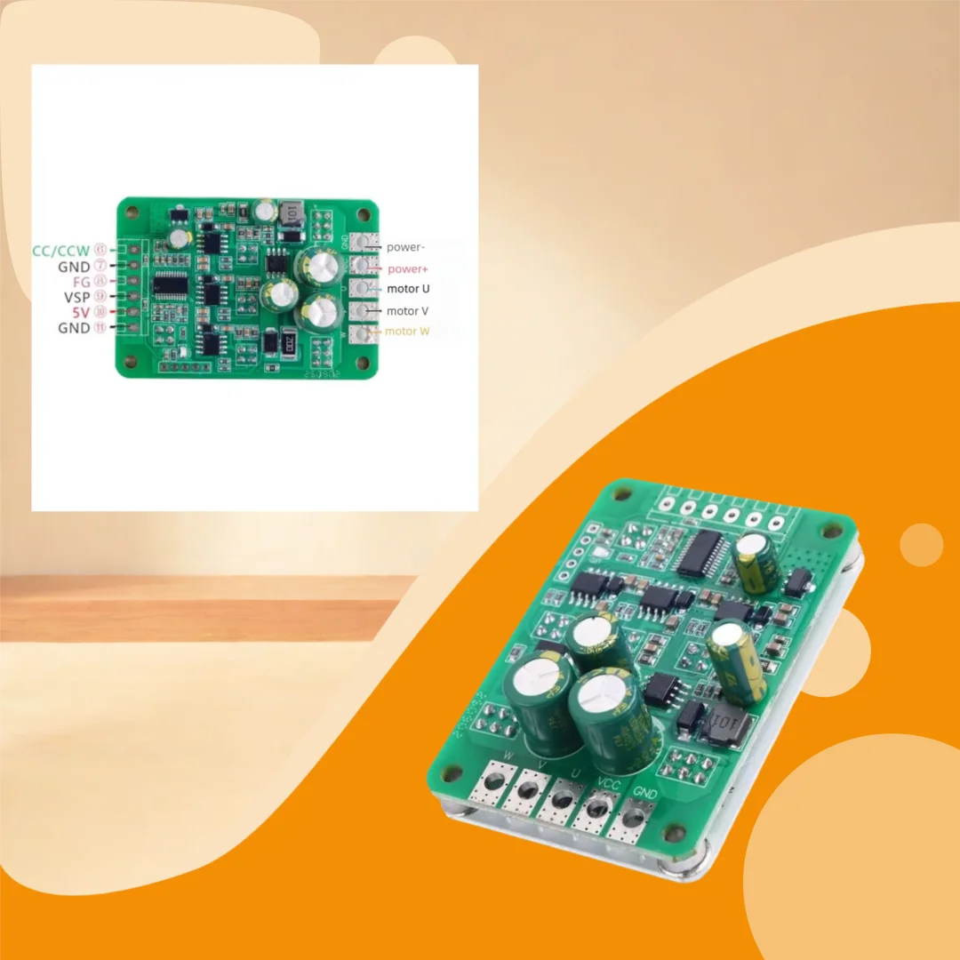 

DC Brushless Motor Drive Module 600W High-power BLDC Three-phase Motor Driver 7V-50V Motor Speed Controller PWM Speed Regulation