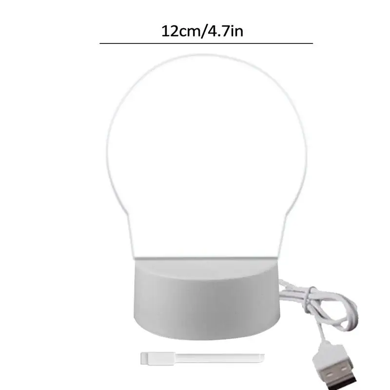 Light Up Dry Erase Board Night Light Desktop Note Board With Pen LED Letter Message Board Night Light Rewritable Acrylic Memo