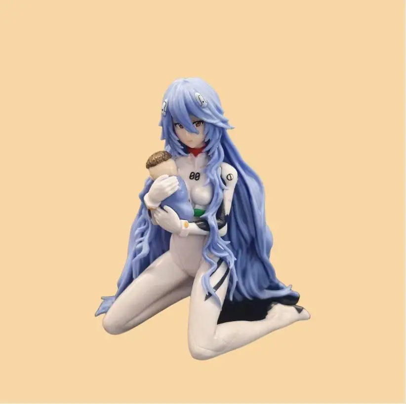 Neon Genesis Evangelion Figur: Kniende Langhaarige Rei Ayanami, Anime-Modellstatue & Schreibtisch-Dekoration – Detail 9