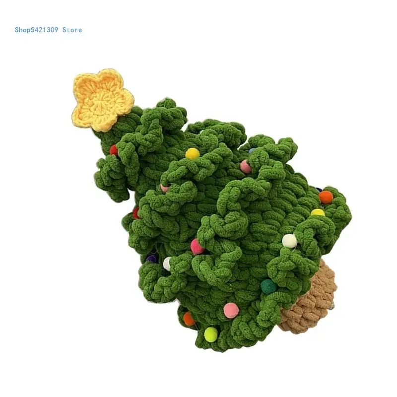 Фестиваль вязаная крючком Рождественская елка Сезонный праздничный макет Детский подарок Окная игрушка
