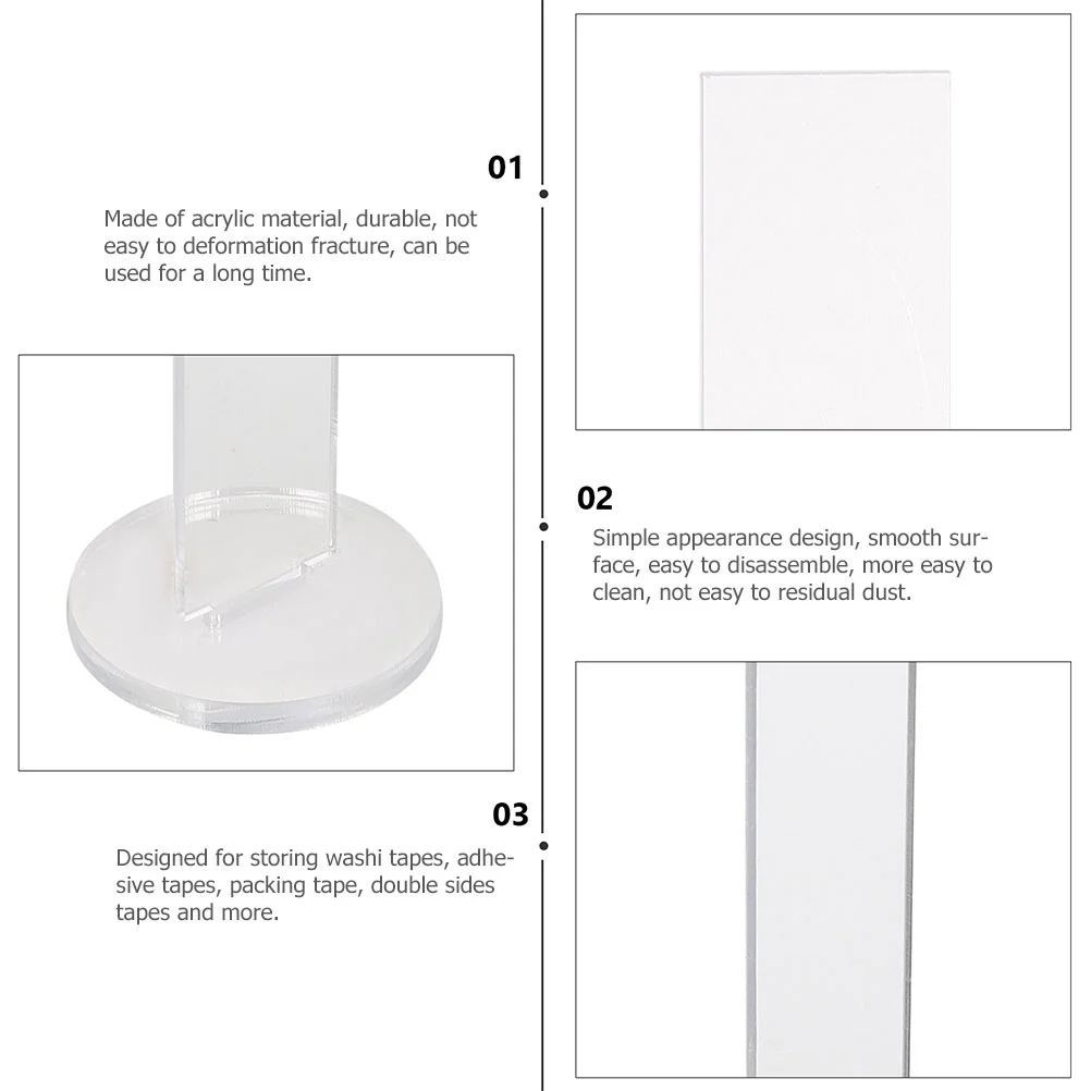 Étagère de rangement porte-ruban adhésif, support adhésif, étagères d'emballage transparentes, acrylique T1, présentoirs invisibles