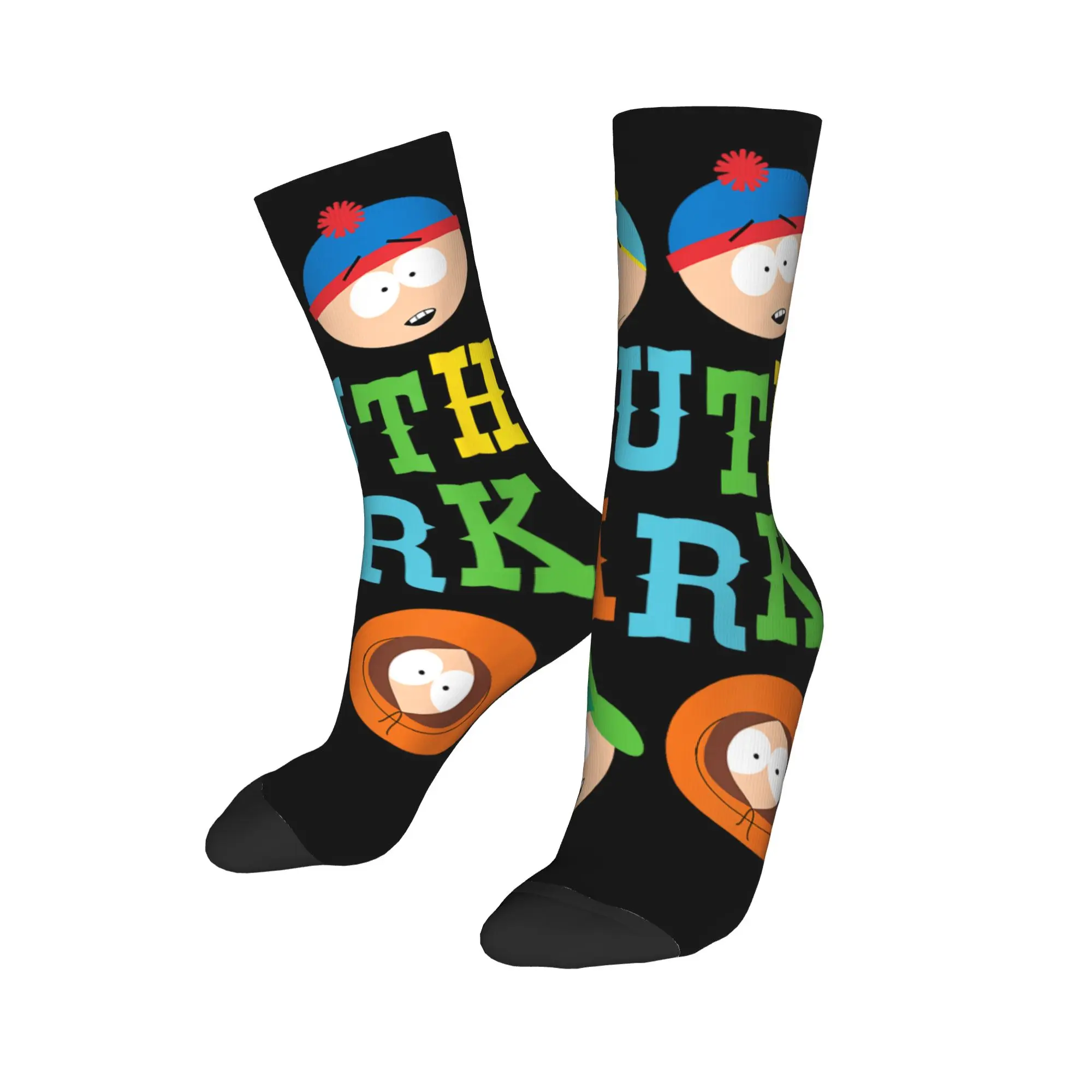 Autumn Winter Casual Unisex South-Park Cartoon Best Buds Socks  Breathable Basketball Socks