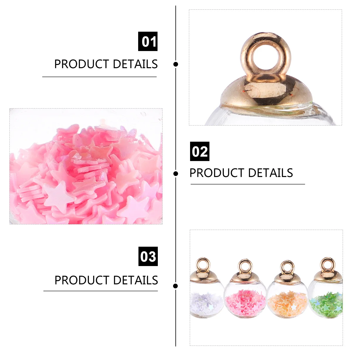 

30Pcs Crystal Balls Pendants Stylish Glass Charms Easy DIY Jewelry Bracelets Handcrafts Accessories Pendant Charm