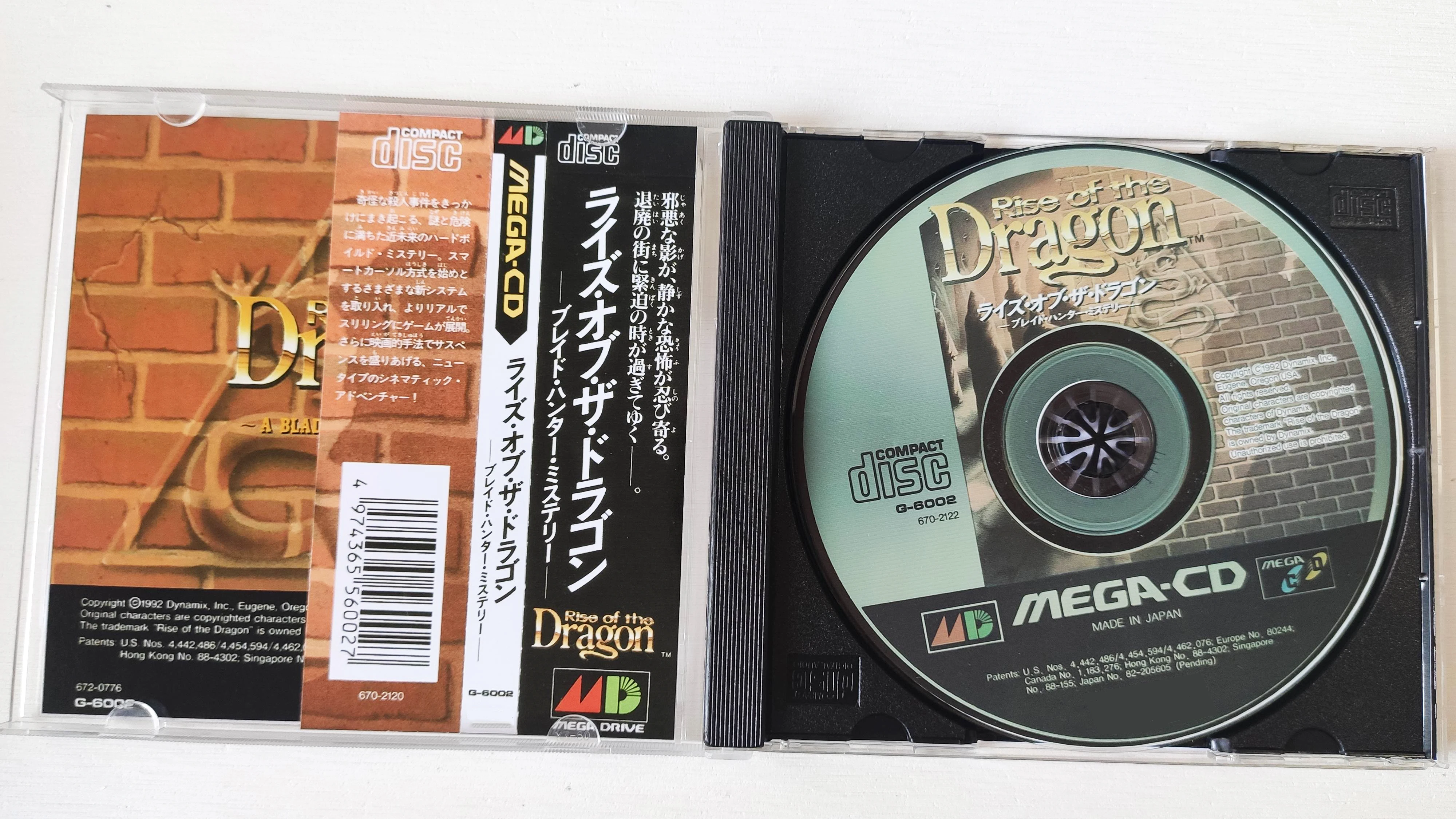 Mega CD Copy Disc Game Rise of the Dragon  Unlock Console Megasega Retro Optical Driver Retro Video Game Machine Parts