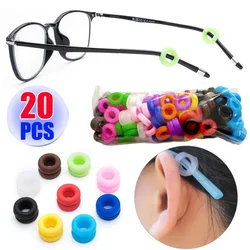 20pcs Transparent Silicone Anti-slip Eyeglass Ear Hooks Colorful Round Retainer Holder Glasses Ear Hook EyeGlasses Accessories