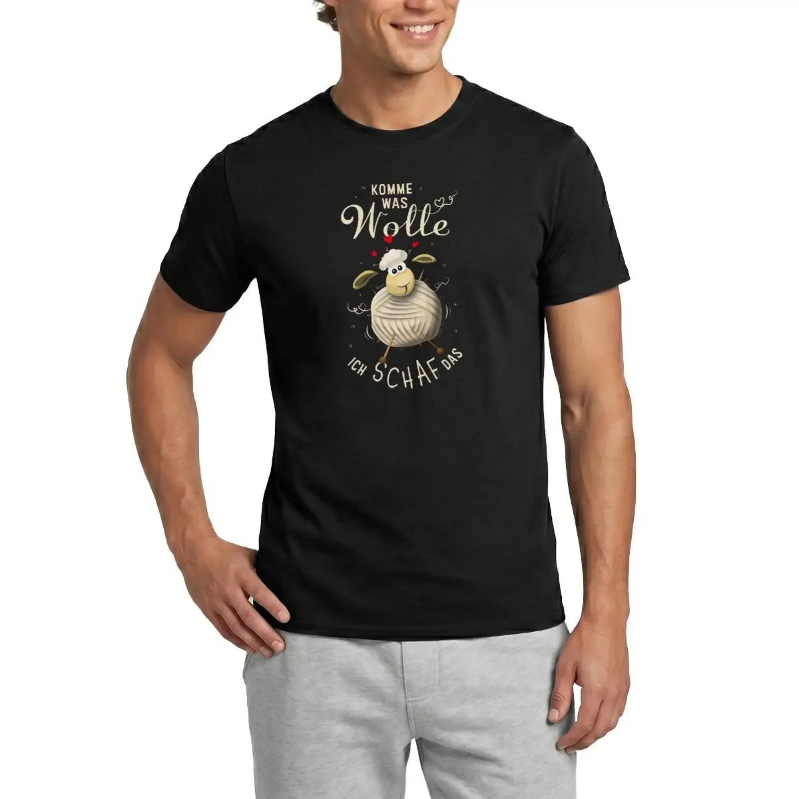 Spreadshirt T Shirt Come what may I'll be a sheep Motivational Men's 1 piece vintage Washed designer clothes streetwear