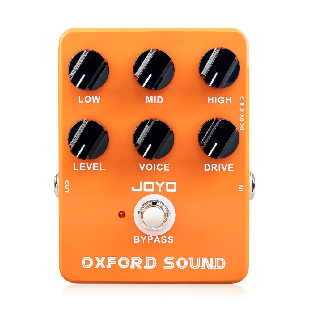 JOYO JF-22 Oxford Sound Guitar Amp Simulator Pedal Classic British 70s Rock Tube Amp Tone with Voice/Drive/3-Band EQ Bypass
