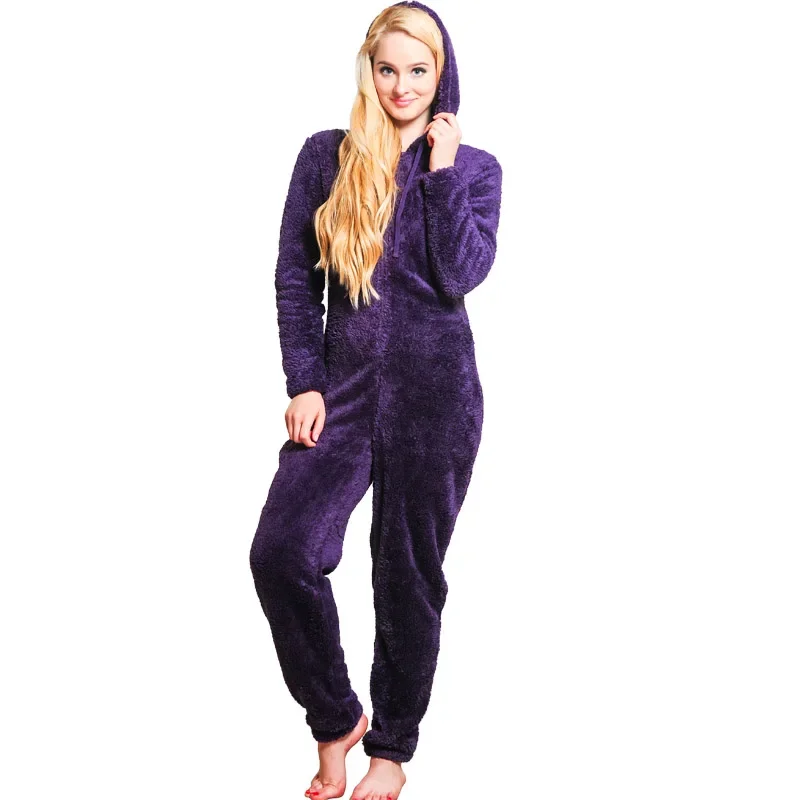 Winter Warm Pyjamas Women Plus Size Sleepwear Girl Kigurumi Stitch Pajamas Jumpsuits Plush Fleece Pajamas Sets For Women Adults