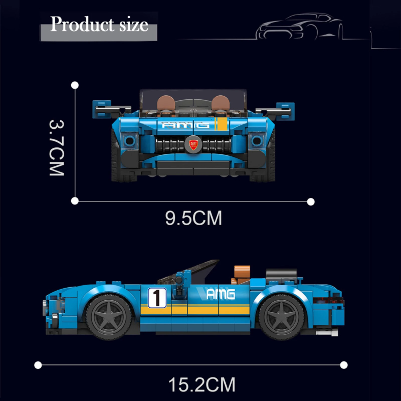 MOULD KING 27045 336PCS MOC Open Sport Car Model Technical Car Series with Display Box Assembly Building Block Bricks Gifts