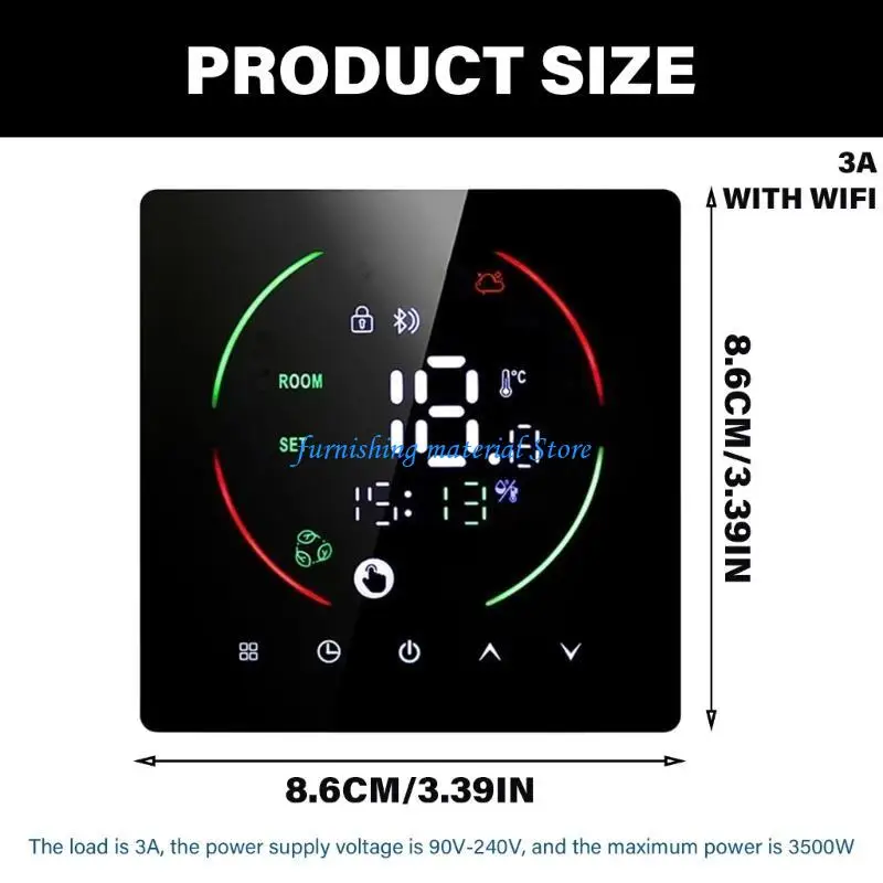 Y5GD 3A Electric Floor Heating Temperature Controller 7 Day Programmable Thermostat for Electric Heating