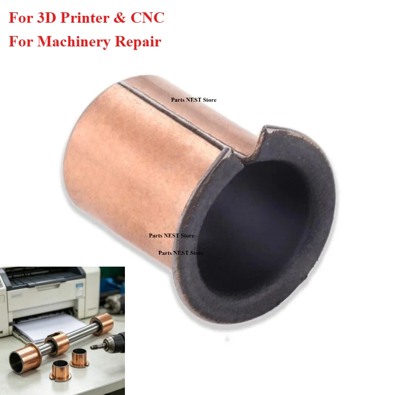 10x12x10mm Copper Bushing Sleeve Wear Resistant Self-lubricating Composite Bush 3mm-45mm for Automotive Hardware Replacement