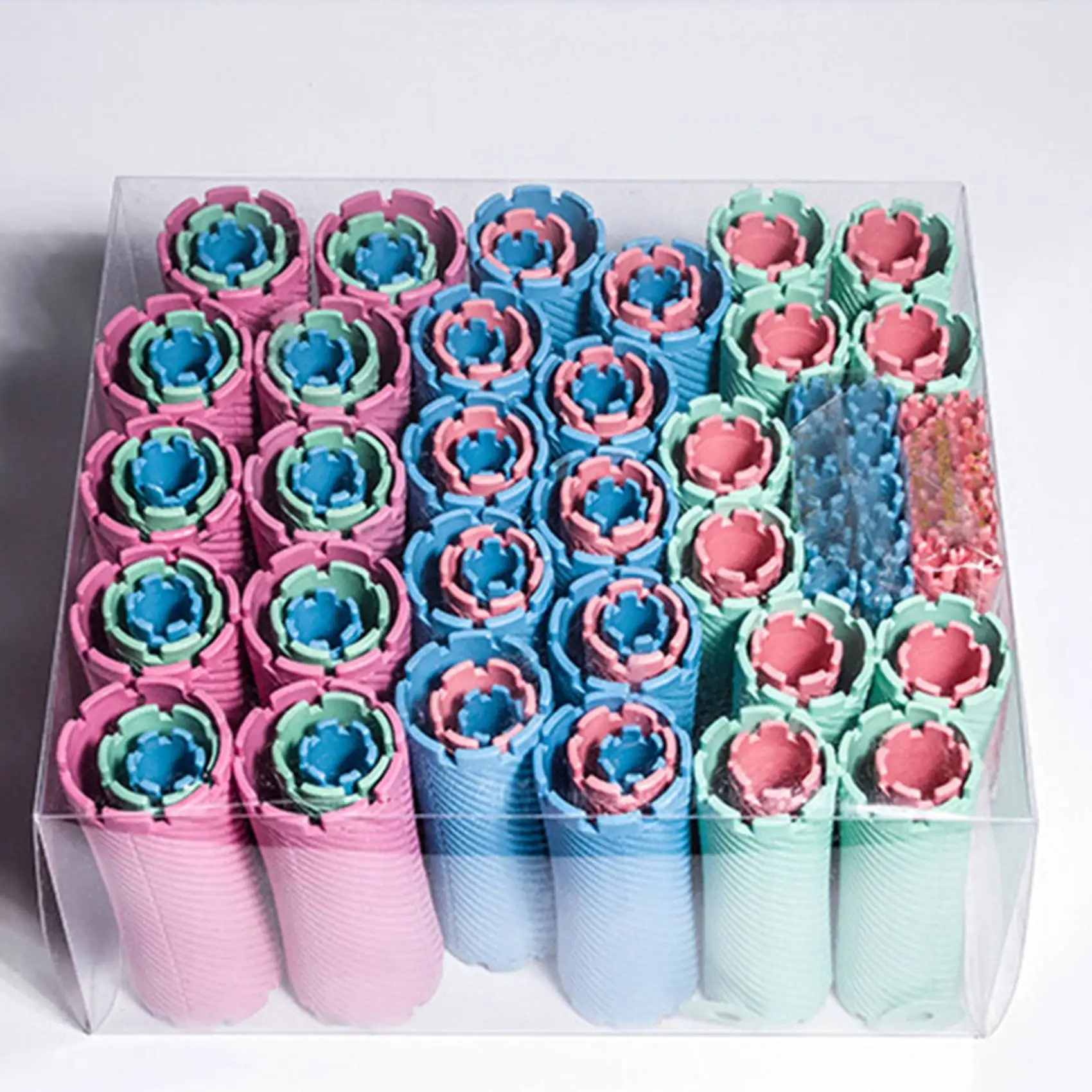 N98R 200 قطعة/المجموعة 10 أحجام الشعر بيرم قضبان عدة الباردة الدائمة بار بكرو بكرات مجموعة موجة الذرة صانع الشعر التصميم