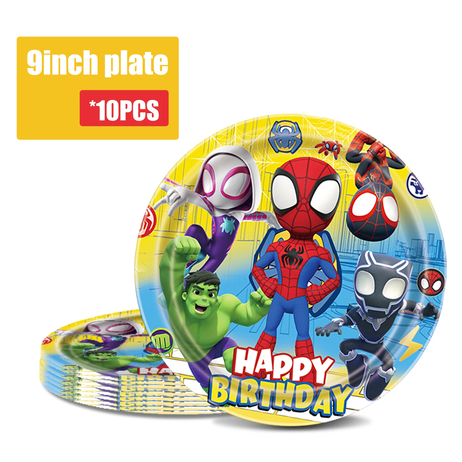 Disney Spiderman Party Decoration Spidey Kid favor Friends Disposable Tableware set Boy Kid Birthday Party Baby Shower Supplies