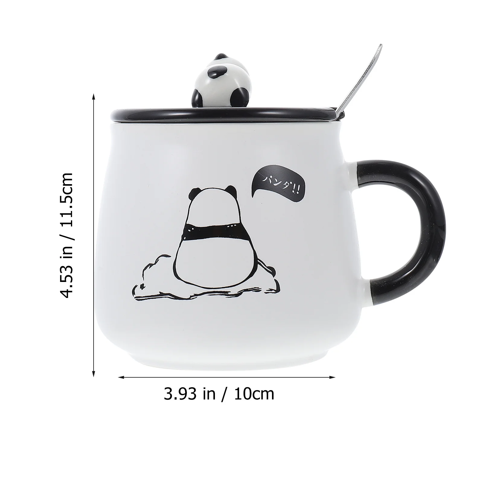 

Creative Panda Pattern Ceramic Coffee Cup Practical Comfortable Grip Suitable for Home Office Restaurant Birthday Gift Ceramic