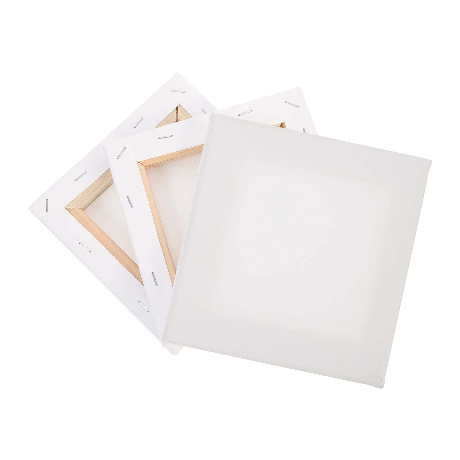 

3pcs Hand Painted Oil Painting Canvas Boards Premium Stretched Artist Panels For Acrylic Watercolor Gouache Pastel White Canvas