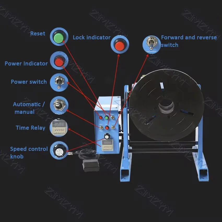 30KG Girth Automatic Welding Positioner Mini Welding Turntable Rotating Welding Tool For Pipe Or Circle Workpiece 110V/220V