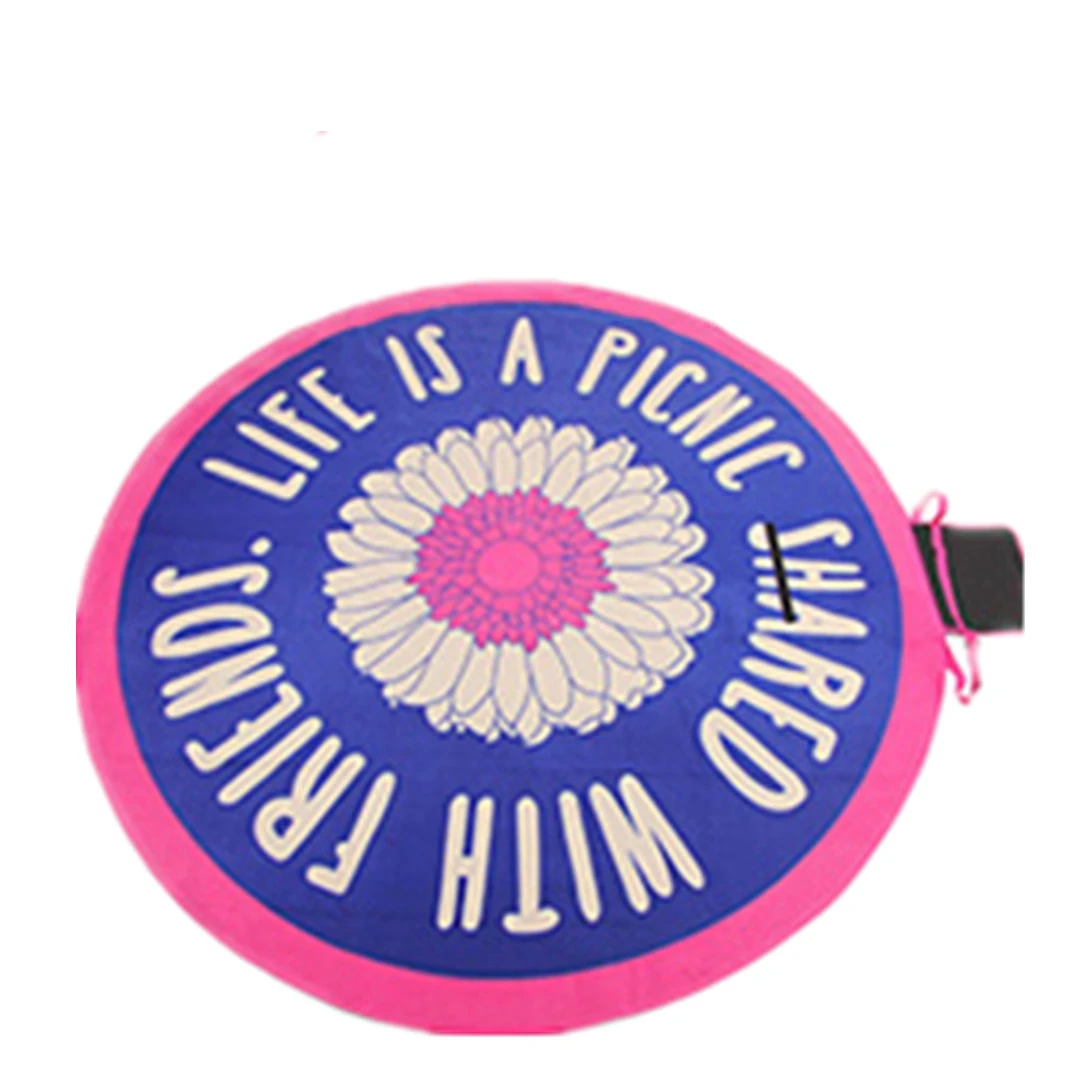 

Roll up Round Circle Donut Fleece Picnic Blanket