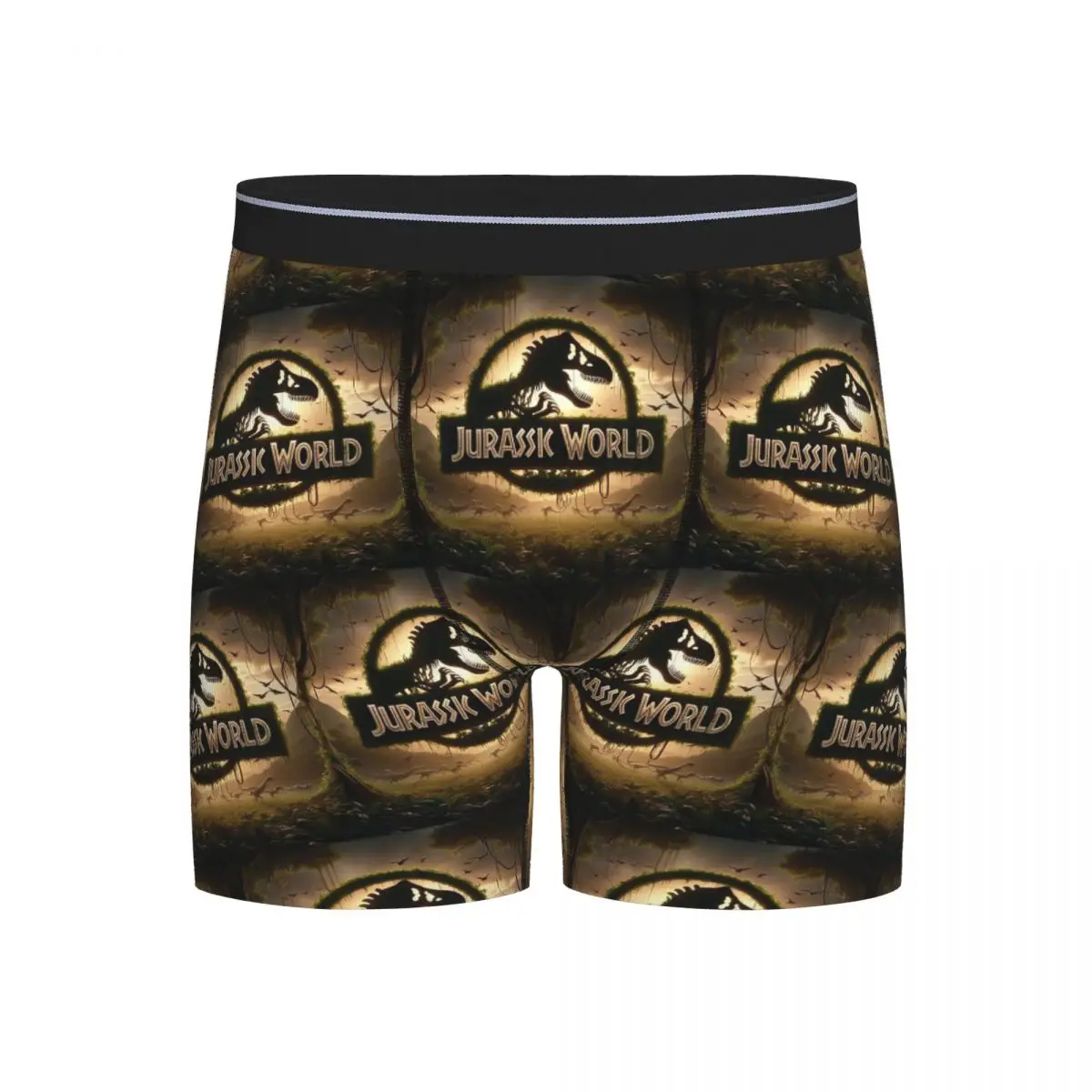

Long Boxer Underpants Shorts Jurassic Park Dinosaur Print Panties Men's Soft Underwear for Homme Man Boyfriend Gift