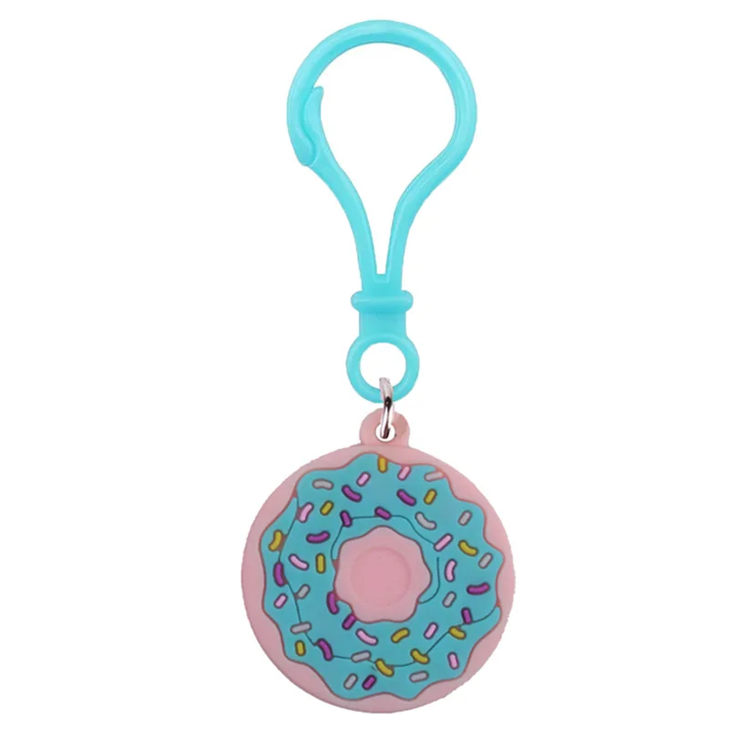 Wholesale Mixed 10 Styles Donut Pendant Soft Doughnut Bag Charm Kawaii Dessert Hanging Ornament Backpack Clip Gift