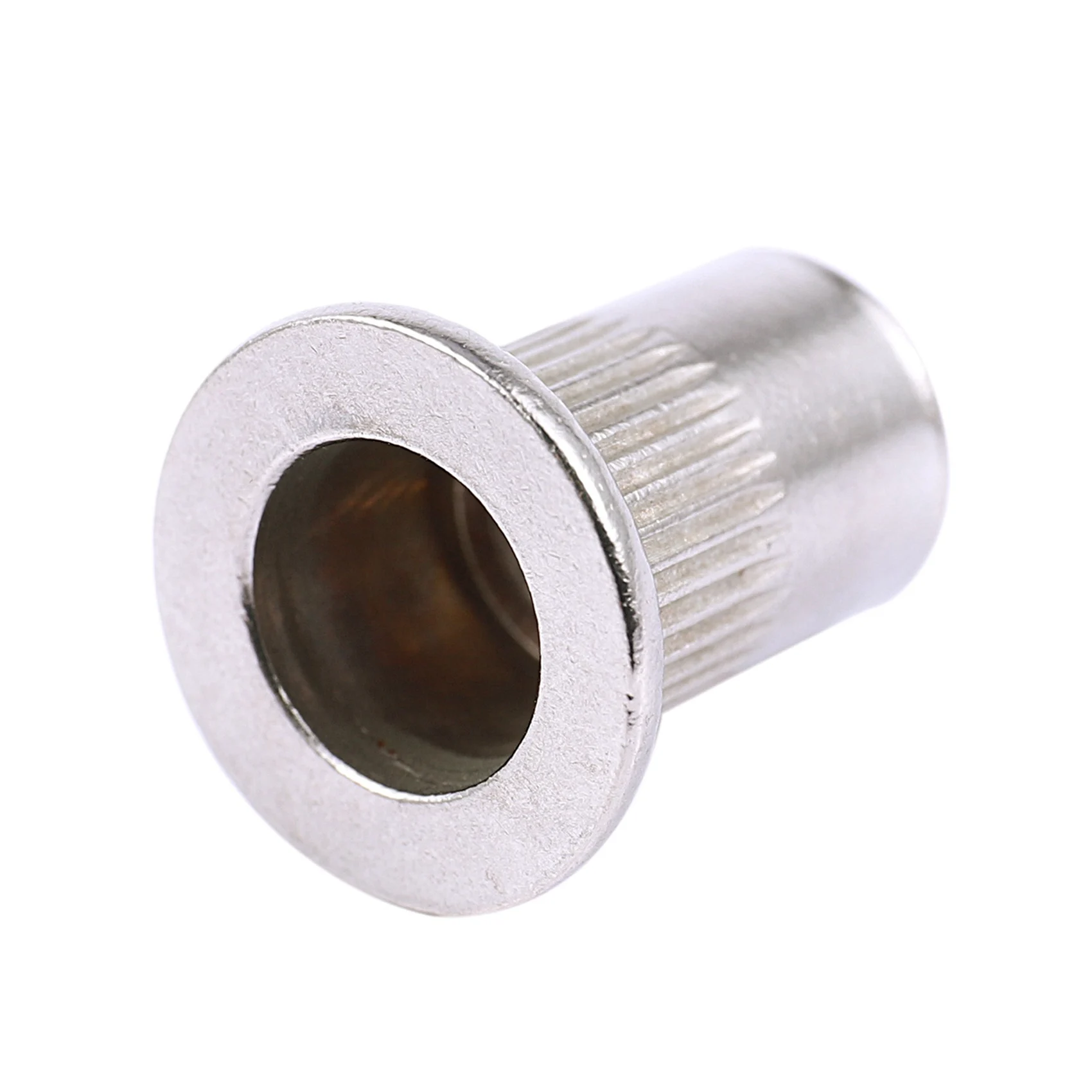 DT17 40 Pcs 304 Stainless Steel Rivet for Nut, M6x15mm Rivnut Insert Nutsert, Flat Large Flange Knurled Body for Secure