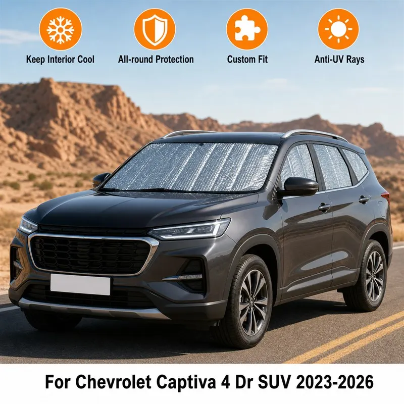 For Chevrolet Captiva 4 Dr SUV 2023-2026 Full Set Car Window Sunshades UV Block Privacy Heat Insulated Foldable Car Curtain