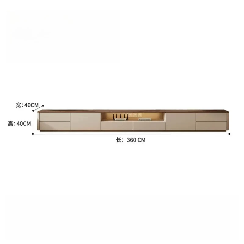 Walnut Wooden Monitor Stand Shelving Wall Lights Crystal Tv Cabinets Universal Lowboard Meuble Salon Furniture Living Room