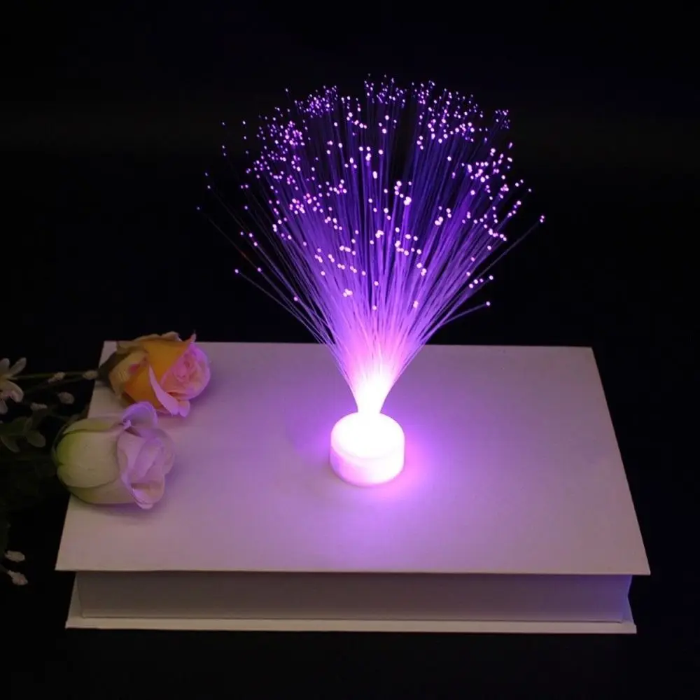 Novelty Multicolor LED Fiber Optic Light Starry Sky Color-Changing Candle Lamp Atmosphere Lamps Home Decor