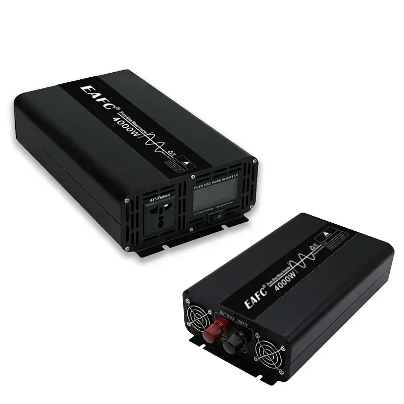 อินเวอร์เตอร์คลื่นไซน์บริสุทธิ์ 4000W 5000W 7000W แปลงไฟ DC 12V เป็น AC 110V/220V ความถี่ 50HZ สำหรับรถยนต์พลังงานแสงอาทิตย์