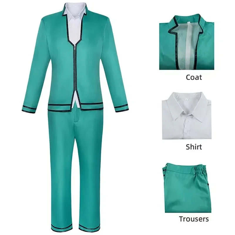 2026  Cosplay Costume Disaster Life Role-playing Props Saiki Kusuo Uniform Top and Pants Saimu Kuzuo Outfits