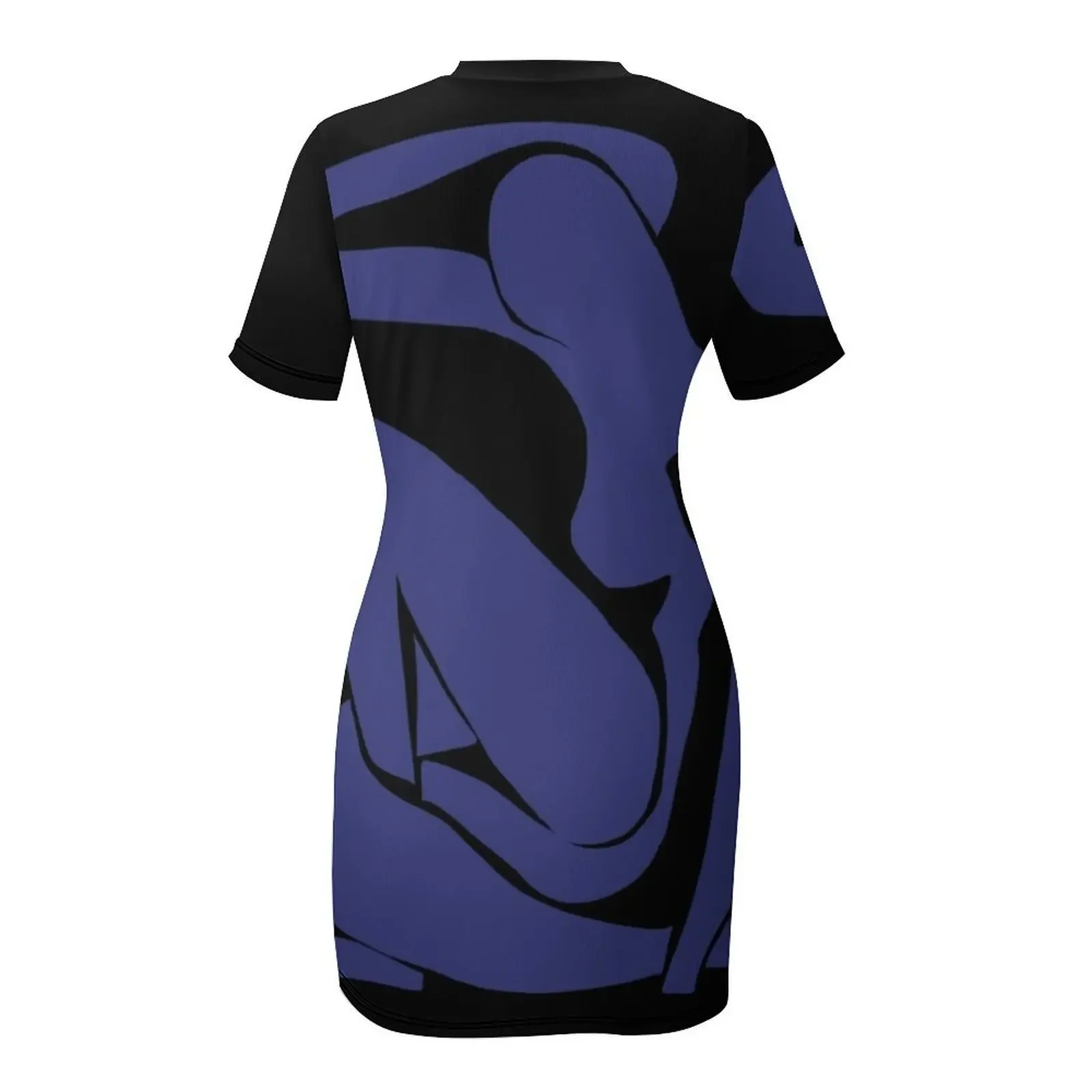 マティスの切り絵の人物 # 1 ブラック BG 半袖ドレスパーティードレス女性セレモニードレス女性ドレスドレス