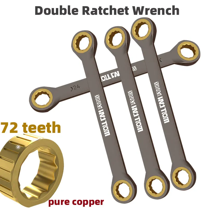 72 teeth Ratchet Wrench Combination Ended Spanner for car Repair Chrome Vanadium Steel Metric Socket Key AUTO Ratcheting Wrench