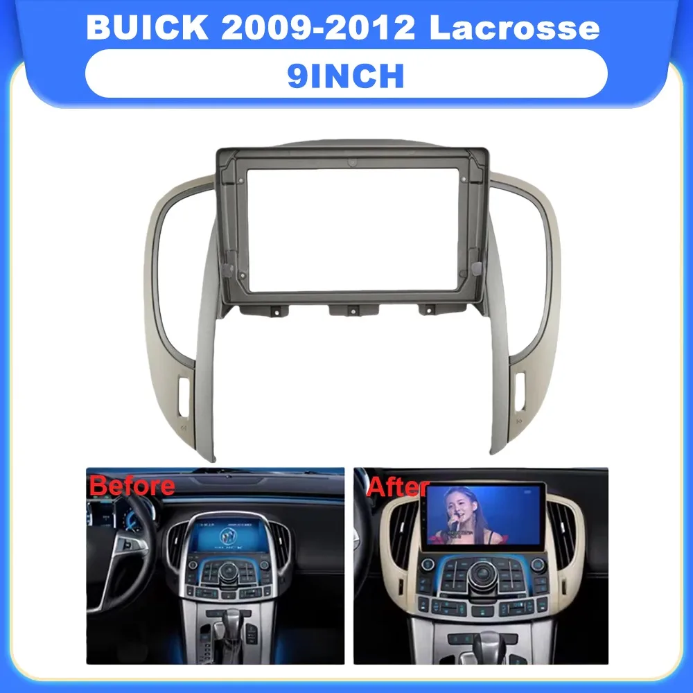 Para BUICK Lacrosse 2009-2012, Reproductor de CD/DVD/MP5 de 9 Pulgadas y 2 DIN para Auto, Radio Android, Arnés Estéreo, Pantallas, Cables para Tablero, Marco Canbu