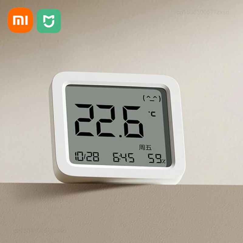 Xiaomi Mijia Thermometer 3 Multifunction High Precision Indoors Thermo-Hygrometer Sensor Wireless Bluetooth LCD Digital Display