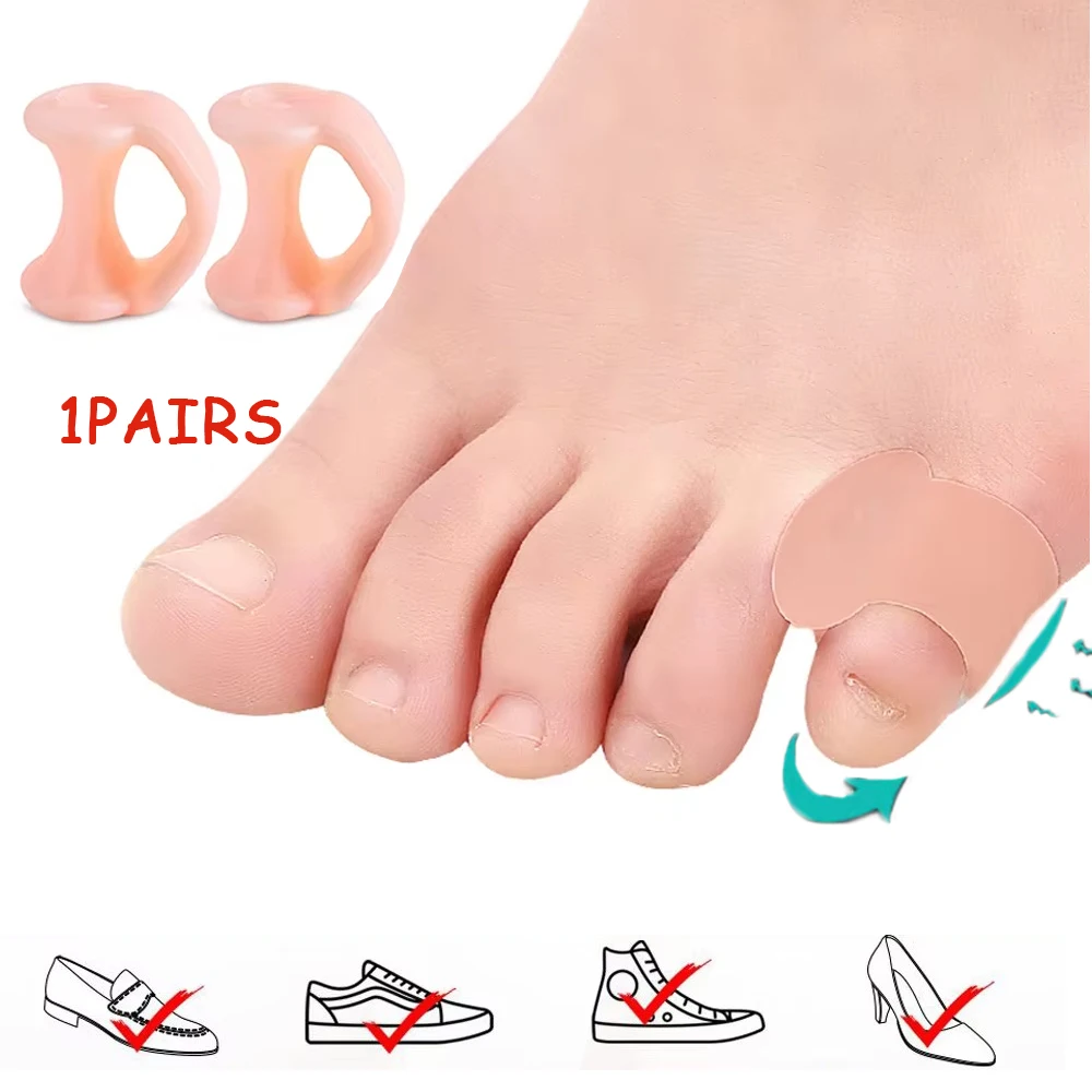 Toe Silicone Bunion Corrector Guard Foot Care Orthopedic Toe Separators Finger Toe Separator Correction Pad Foot Care Tool