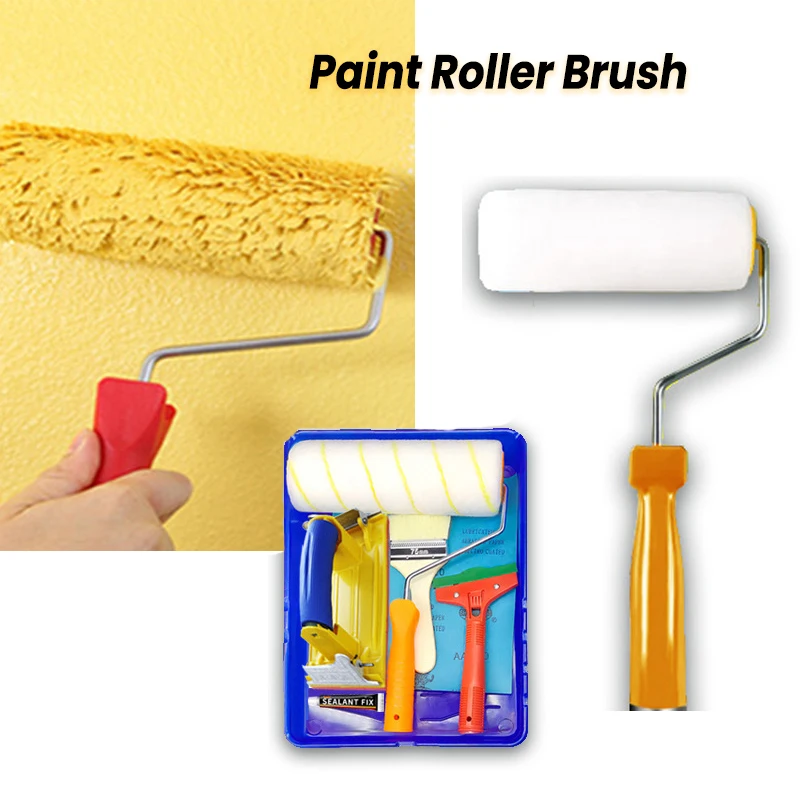 Paint Roller Brush Corner Brushes Set Proffesional Sleeves Tools for Household Use Wall Decorative Painting Brush Handle Tool