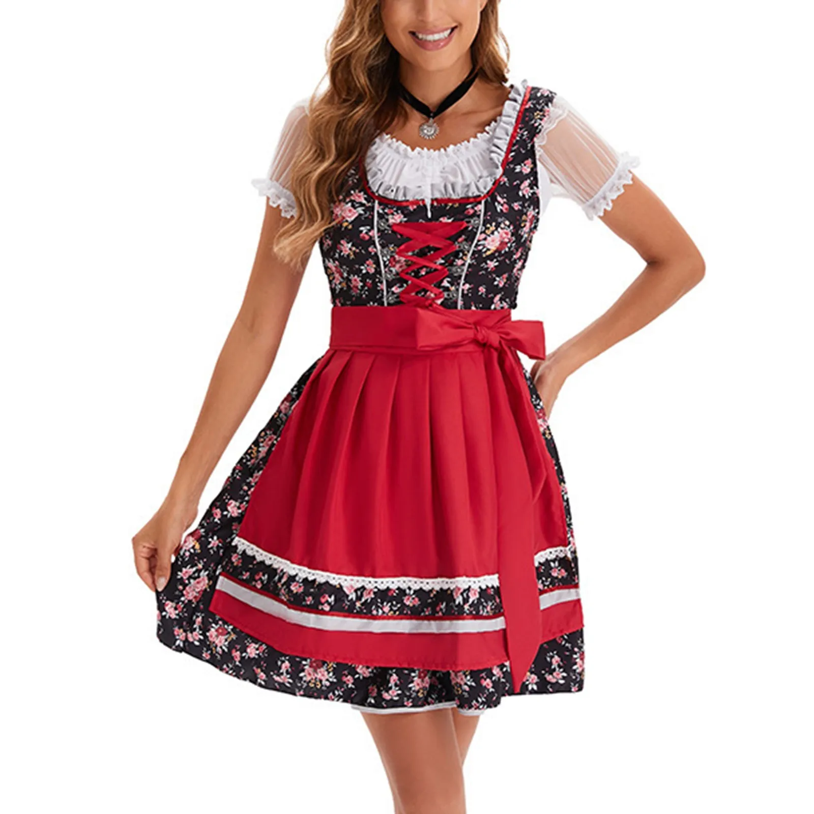 Kostium na imprezę w stylu niemieckiego piwa dla kobiet, kostium na festiwal piwa, sukienka letnia Vestido Mujer, sukienka damska Robe Femmes