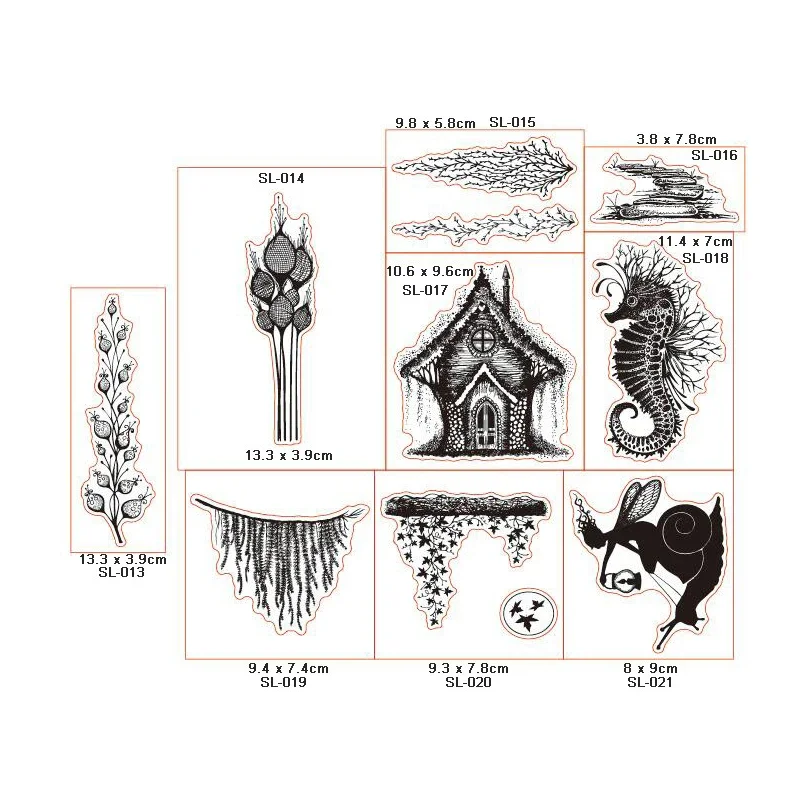 New Arrival Fairy Plants Clear Stamps for DIY Scrapbooking Card Transparent Silicone Stamp Making Photo Album Crafts Decoration