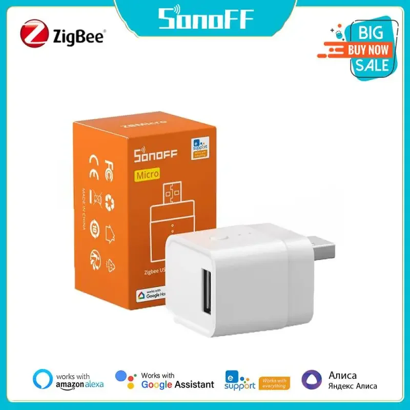 

SONOFF 1-5 шт. ZBMicro Micro Zigbee USB Смарт-адаптер высокоскоростной USB 2,0 Голосовое управление для Smart Life работа с Alexa Google Home