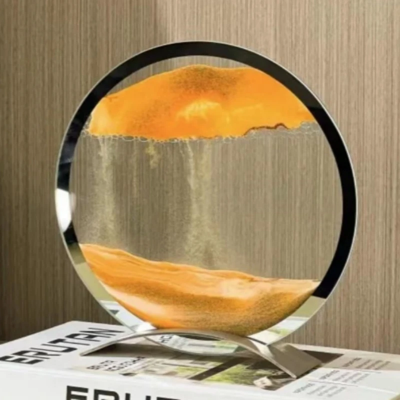 Новейшие вращающиеся 3d-песочные часы 7/12 дюймов с движущейся планкой