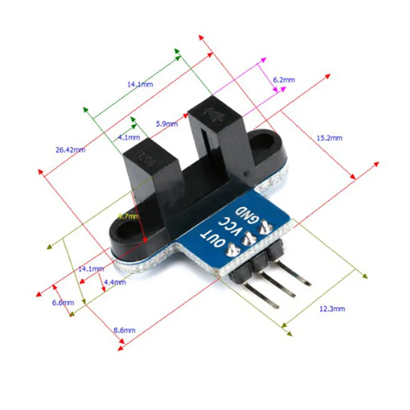 5~500Pcs Intelligent Car Speed Measurement Module Code Plate Counting Speed Sensor with Indicator Light