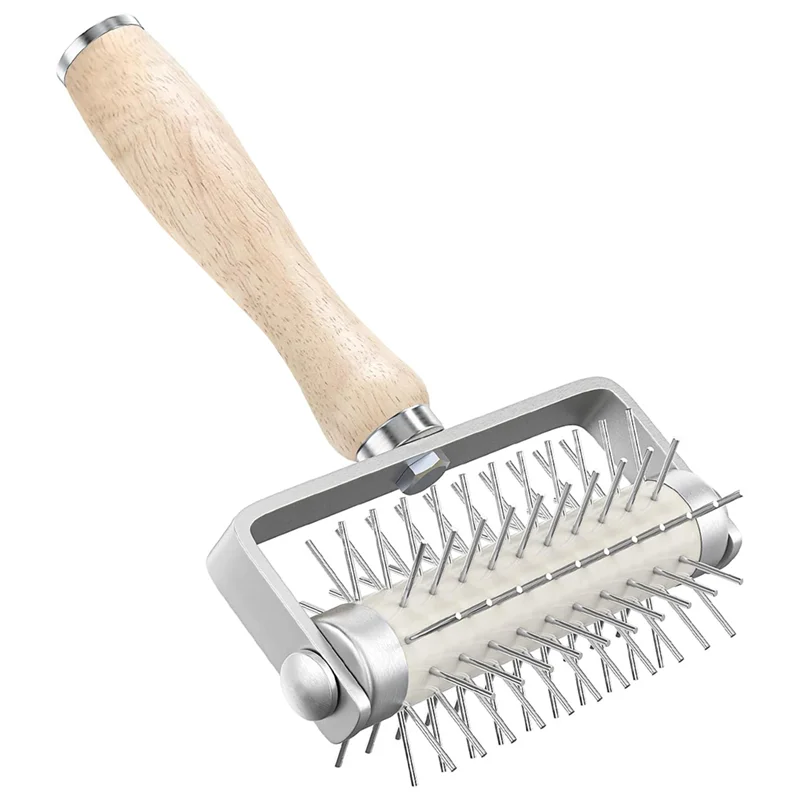 Pastry Roller พร้อม Spikes สแตนเลสเครื่องมือพิซซ่าโฮมเมด,ป้องกันแป้งจากการตุ่ม,อุปกรณ์ทําพิซซ่า