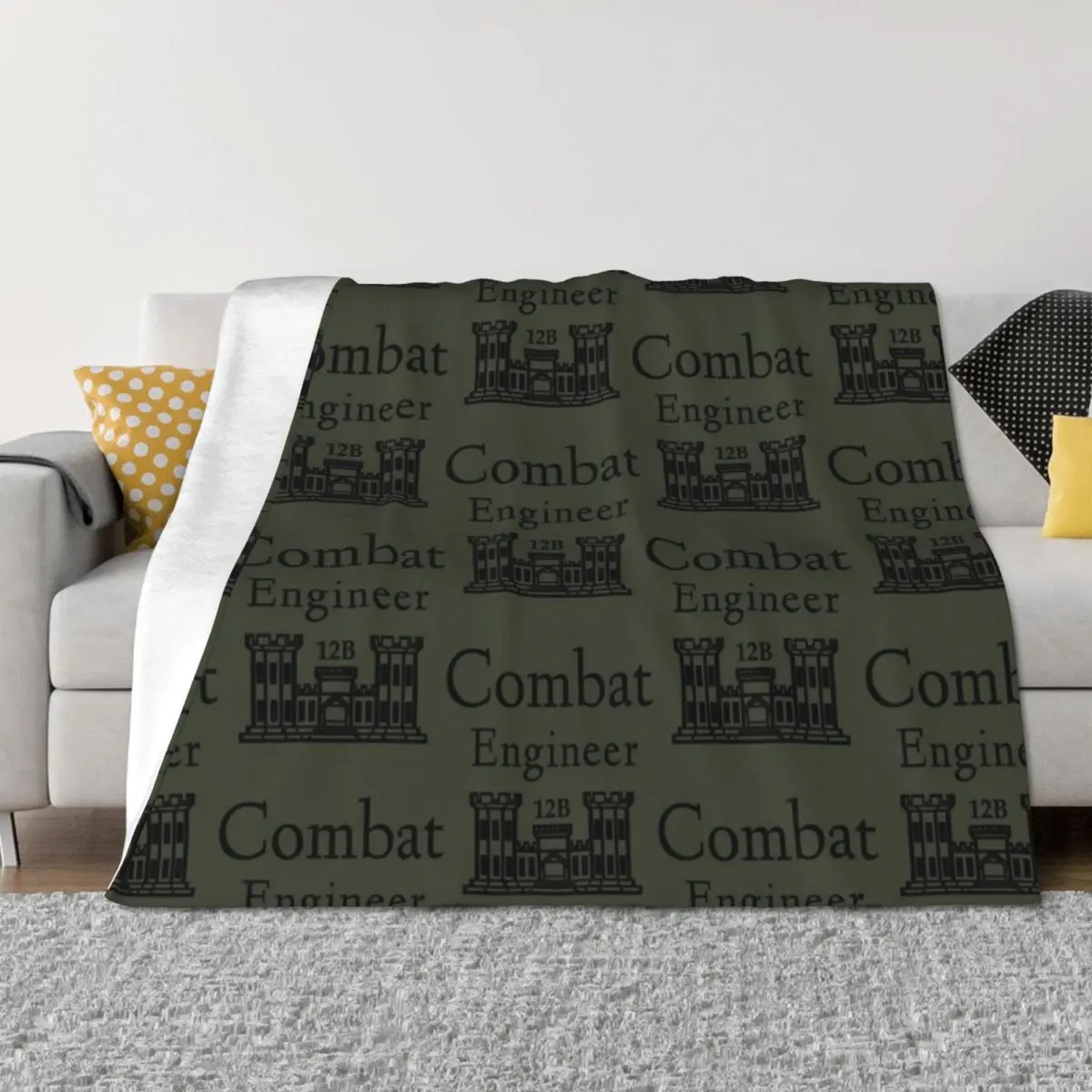 

Army Combat Engineer Throw Blanket Blankets For Bed halloween Luxury blankets and throws Blankets