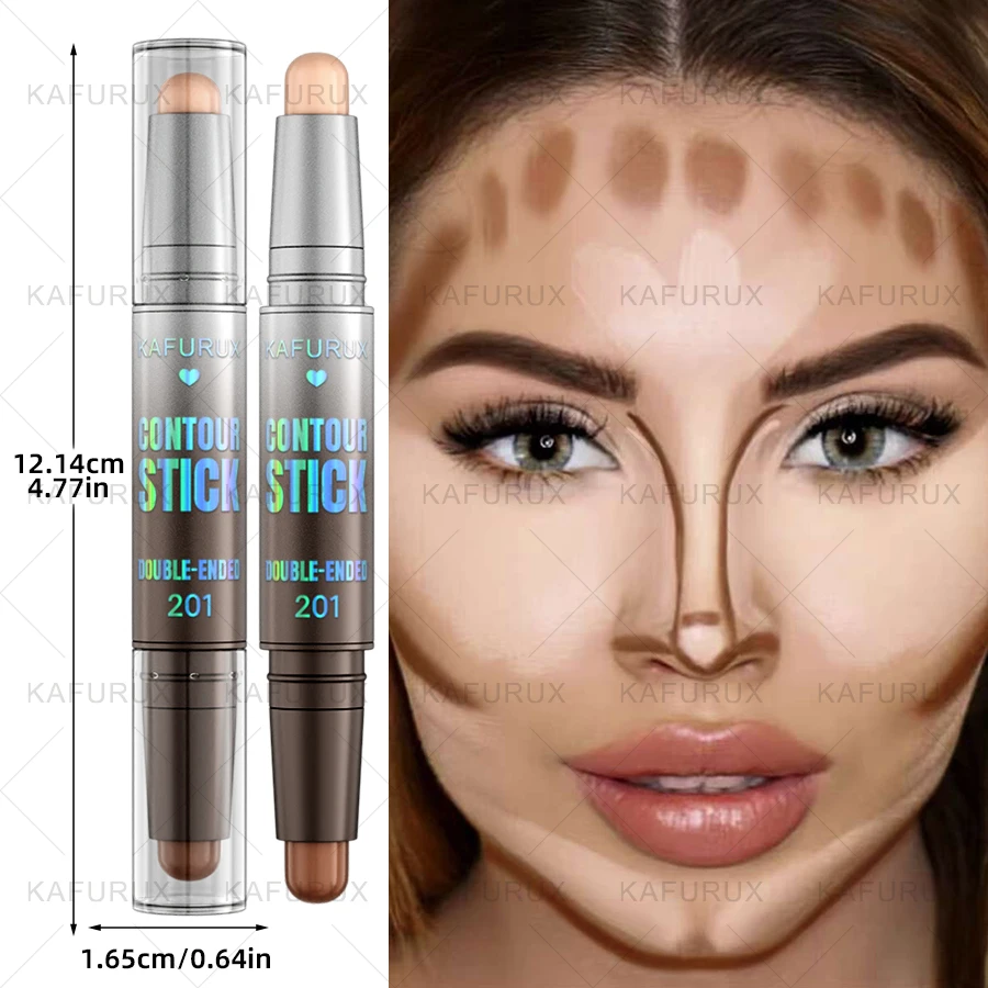 1 Stück doppelseitiger Konturenstift, Gesichts-Foundation, Concealer, wasserfester Concealer gegen Augenringe, korrigierender Kontur-Concealer, koreanisches Make-up – Detail 5