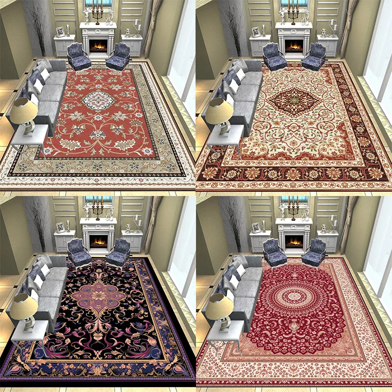 

Bohemian Retro Large Rug for Soft Living Room Lounge Sofa and Washable Bedroom Decor