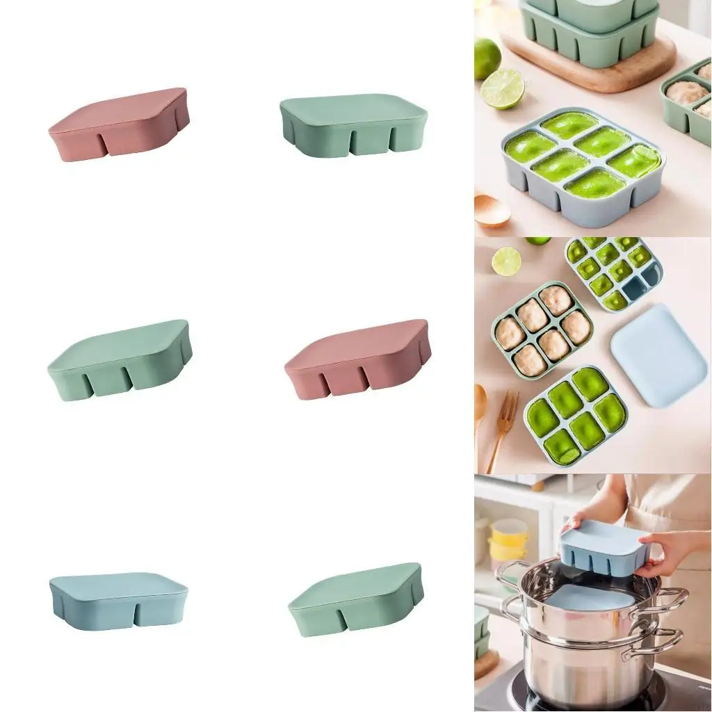 

Силиконовый ящик для хранения детского питания с 6 секциями, безопасный для использования в микроволновой печи детский простой в