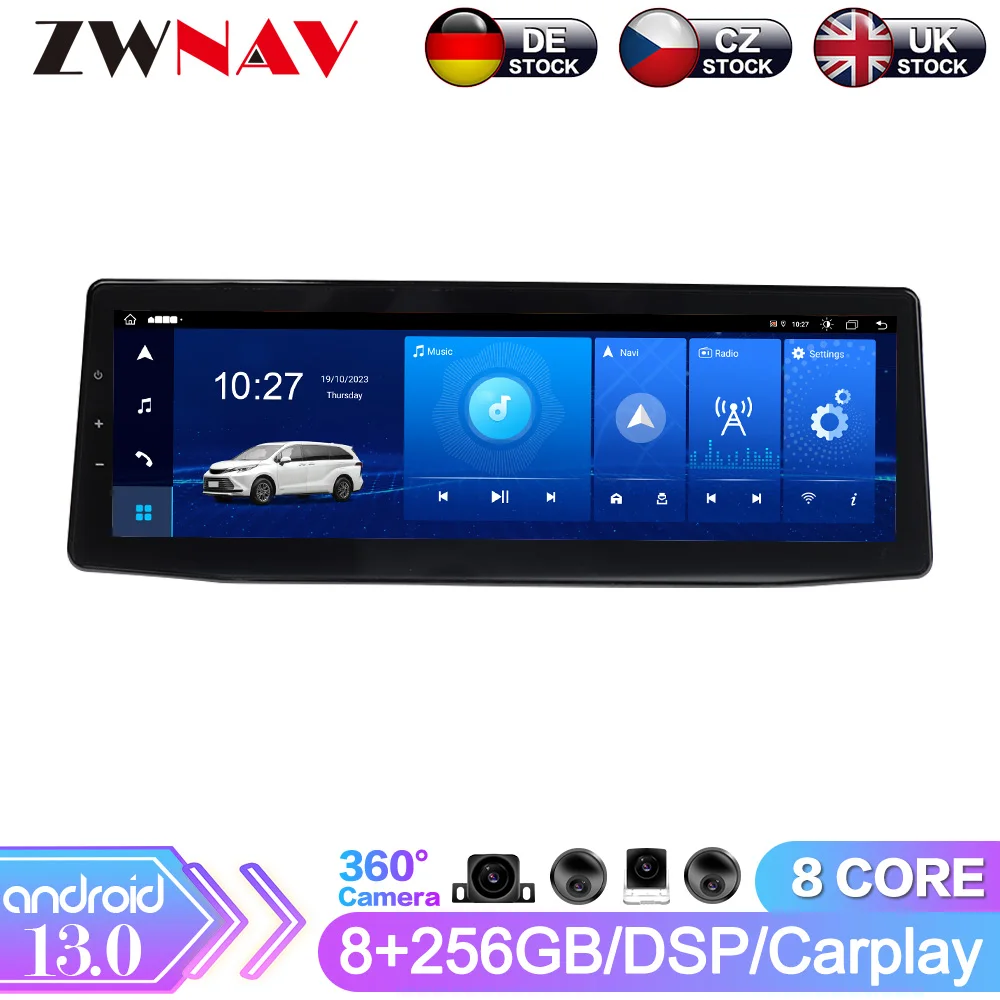 15.9Inch 8G+256G Stereo Car Radio For Toyota Senna Gravia 2021-2024 Navigation Record Carplay Android 13.0 DSP Multimedia Player